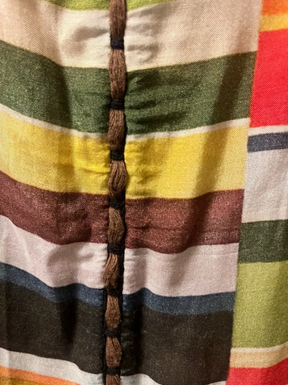 Anthropologie Conditions Apply Multi-Color Geometric Boho Blouse Plus Size 2X - Picture 5 of 8